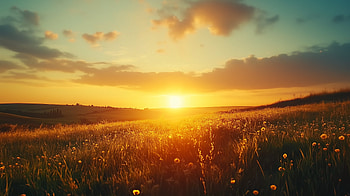 Golden Hour Serenity: A Stunning of Nature's Horizon, Golden Hour, landscape, horizon, nature HD wallpaper