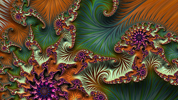 Trippy Psychedelic Fractal, colorful, colors, green, Abstract, fractal, abstract green HD wallpaper