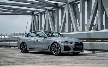 BMW 4 Gran Coupe, G26, BMW 430i, gray BMW 4, exterior, front view, German cars, BMW HD wallpaper