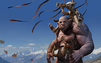 Ogre, Fantasy art, Creatures, Cartoon HD wallpaper