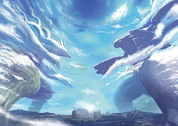 Reshiram & Zekrom, cool, reshiram, zekrom, pokemon HD wallpaper