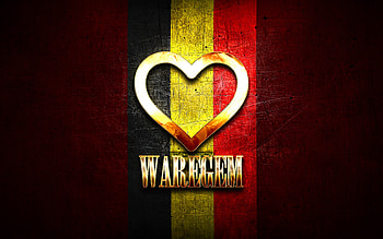 I Love Waregem, belgian cities, golden inscription, Day of Waregem, Belgium, golden heart, Waregem with flag, Waregem, Cities of Belgium, favorite cities, Love Waregem HD wallpaper