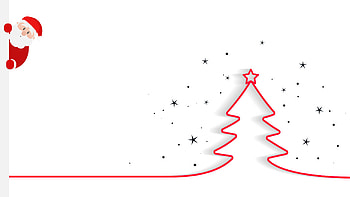 Santa Christmas Tree Minimal HD wallpaper