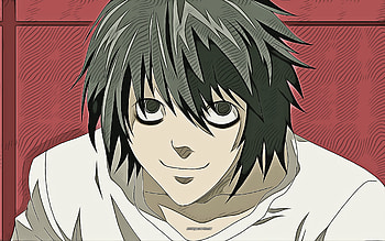 L, Death Note, , vector art, L Lawliet drawing, creative art, L Lawliet art, vector drawing, anime characters, L Lawliet character, Death Note characters HD wallpaper