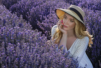 Lavender, model, lady, female HD wallpaper