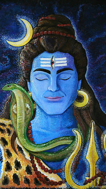 Rudra Shiva, Lord Shiva, blue theme HD phone wallpaper