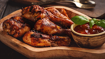 Grilled chicken , Flame-grilled goodness, BBQ delicacy, Savory protein HD wallpaper