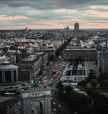 Cities, Auto, City, Skyscraper, Building, Road HD phone wallpaper