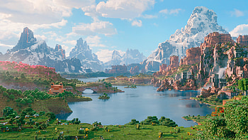Minecraft Movie : Epic Video Game Adventure Landscape, video game, Minecraft, A Minecraft Movie HD wallpaper