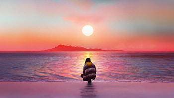 Lost In Sunset Reflections, alone, artist, artwork, digital-art HD wallpaper