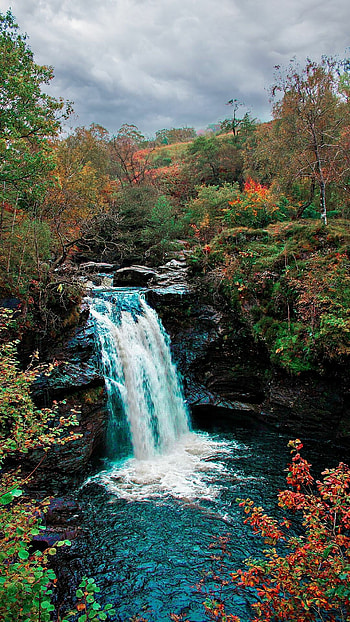 Exquisite waterfall, Top-quality backgrounds, Nature's enchantment, Captivating scenery HD phone wallpaper