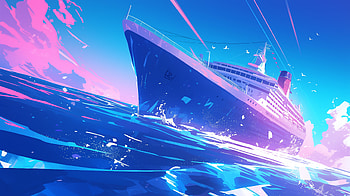 Vibrant Cruise Ship Adventure -, vehicle, cruise ship, ship, ocean HD wallpaper
