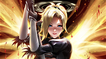 Mercy Overwatch Fantasy Art , mercy-overwatch, overwatch, games, xbox-games, ps-games, pc-games, fantasy-girls HD wallpaper