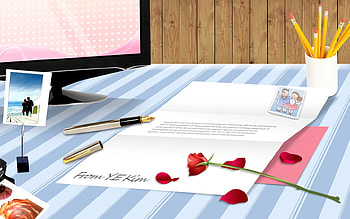 Fantasy PS LOVE LETTER, ps, fantasy, love HD wallpaper