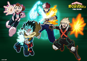 My Hero Academia Final Season : Anime Action Heroes Unite, Anime, My Hero Academia, Izuku Midoriya, Katsuki Bakugou, Shoto Todoroki HD wallpaper
