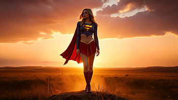 Supergirl Girl Of Steel, supergirl, superheroes, artwork, art, digital-art, ai, deviantart HD wallpaper