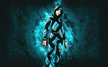 Fortnite Drift Tricksy Skin, Fortnite, main characters, blue stone background, Drift Tricksy, Fortnite skins, Drift Tricksy Skin, Drift Tricksy Fortnite, Fortnite characters HD wallpaper