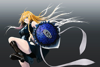 where is my gun, sexy, fanart, blonde, girl, gun HD wallpaper
