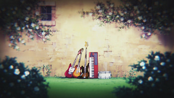 K-ON!: Instruments, drum, guitar, cute, nice, items, k on, k-on, instruments, sweet, kon, keyboard, objects, object, kawaii, anime, pretty, lovely, item HD wallpaper