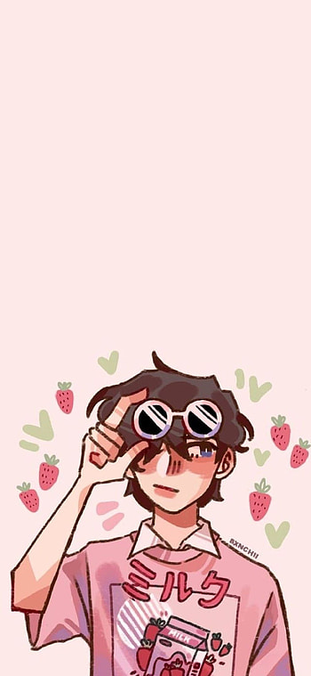 Strawberry || George, aesthetic, art, mcyt, pink, dsmp, fashion, georgenotfound HD phone wallpaper