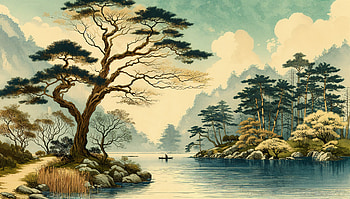 Peaceful Lake, lake, tree HD wallpaper