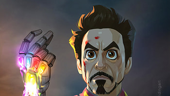 Iron Man Gauntlet Cartoon Art, iron-man, superheroes, artist, artwork, digital-art, deviantart HD wallpaper