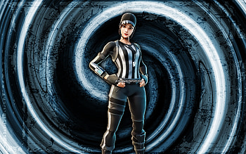 Offense Overseer, blue grunge background, Fortnite, vortex, Fortnite characters, Offense Overseer Skin, Fortnite Battle Royale, Offense Overseer Fortnite HD wallpaper