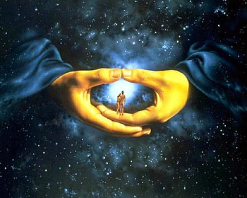 In heaven, god, colorful, magic, kosmos, hands, colors, lovely hearts, all, religion, heaven, love, true, peace, splendor, testament HD wallpaper
