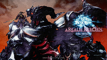 Fantasy XIV: A Realm Reborn Featuring Gaius and Bahamut . HD wallpaper