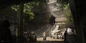 Enchanted Market: A Fantasy Realm in, fantasy, people HD wallpaper