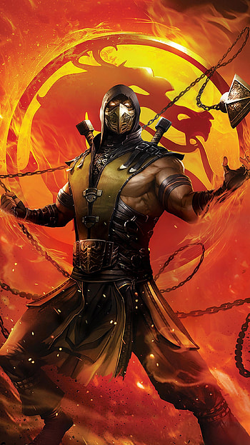 Mortal Kombat, Scorpion HD phone wallpaper