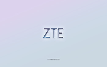 ZTE logo, cut out 3d text, white background, ZTE 3d logo, ZTE emblem, ZTE, embossed logo, ZTE 3d emblem HD wallpaper