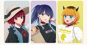 Oshi no Ko: Akane, Mem-Cho & Kana — Vibrant, Anime, Oshi no Ko, Akane Kurokawa, Mem-Cho (Oshi no Ko), Kana Arima HD wallpaper