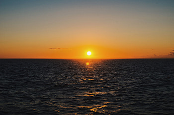Nature, Water, Sunset, Sea, Sun, Horizon, Ripples, Ripple HD wallpaper