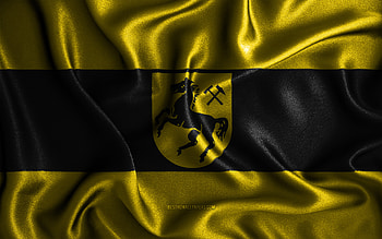 Herne flag, , silk wavy flags, german cities, Flag of Herne, fabric flags, Day of Herne, 3D art, Herne, Europe, cities of Germany, Herne 3D flag, Germany HD wallpaper