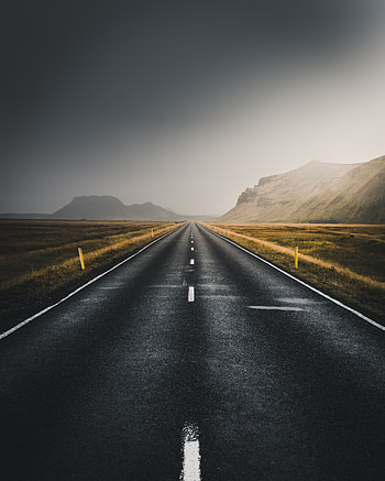 Nature, Mountains, Road, Markup, Asphalt, Direction HD phone wallpaper