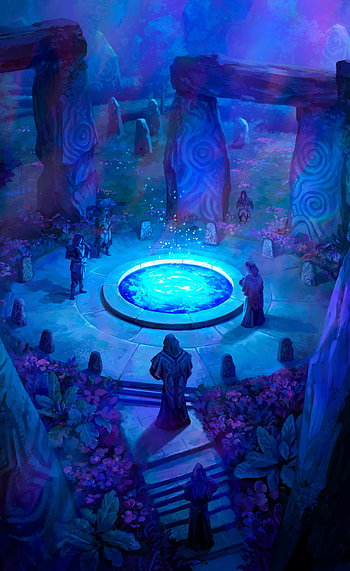 blue, portal, fantasy HD phone wallpaper