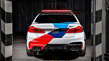 2018, Bmw M5 motogp safety car, rear view HD wallpaper