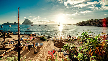Ibiza landscape view, Top backgrounds, Serene scenery, Natural beauty HD wallpaper