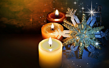 Christmas, candles, santa, baubles HD wallpaper