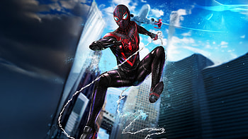 Neon Spider Miles Morales, spiderman, miles-morales, superheroes, artwork, art, digital-art, artstation HD wallpaper