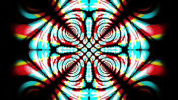 Blue Black Red Circles Rhombuses Shapes Abstraction Abstract HD wallpaper