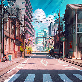 Android . art anime japan street cute, Japan Android HD phone wallpaper