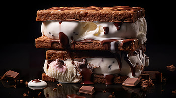 Ice Cream Cookie, ice cream sandwich, food, ice cream HD wallpaper