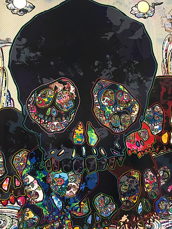 Art, Multicolored, Motley, Skull, Skulls HD phone wallpaper