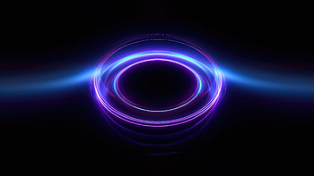 Circle Movement Glow Blue , abstract, artist, artwork, digital-art, dark, black, oled HD wallpaper