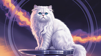 Moonlit White Persian Cat — Ultra, persian cat, cat, white cat HD wallpaper