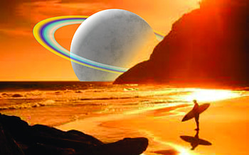 Abstract Planet A, Abstract, Ocean, Mountain, Planet HD wallpaper