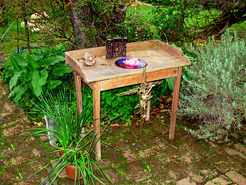 Garden refuge, tranquility, garden, peace, reflection HD wallpaper