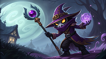 Veigar: Stunning Ultra from League of Legends, Veigar (League Of Legends), wizard, fantasy, magic, night HD wallpaper